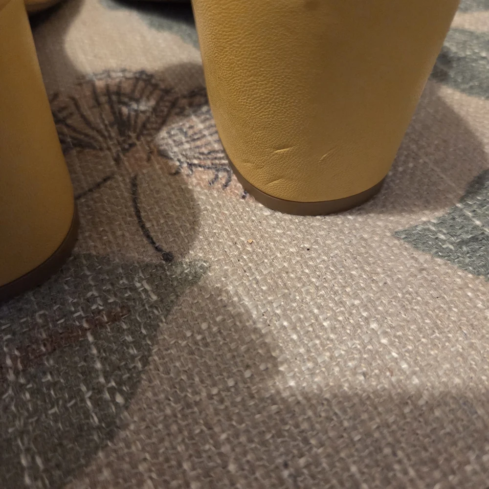 Yellow Block Heel Sandals - Picture 4 of 4